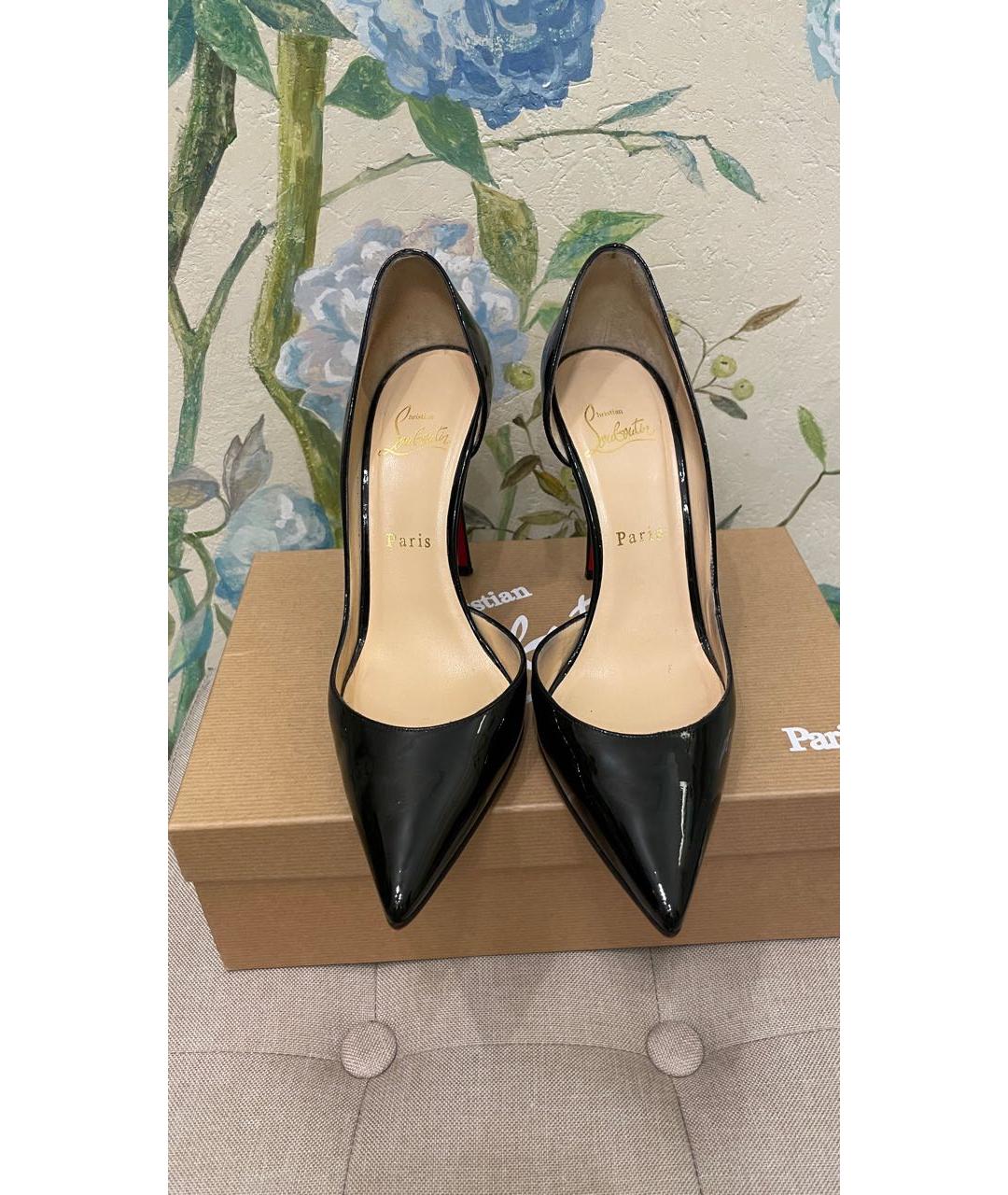 CHRISTIAN LOUBOUTIN Черные туфли из лакированной кожи, фото 2