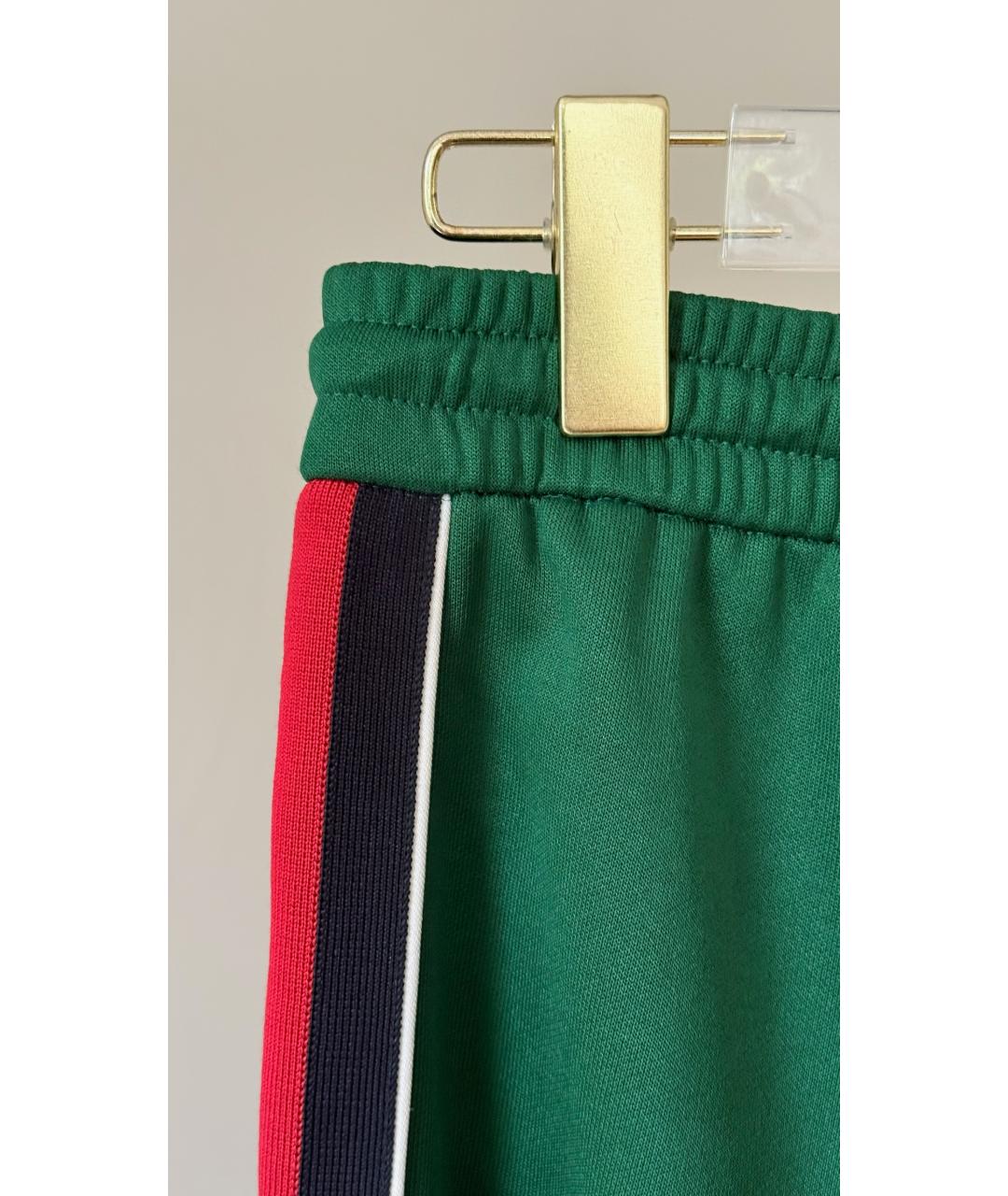 GUCCI Зеленые прямые брюки, фото 4