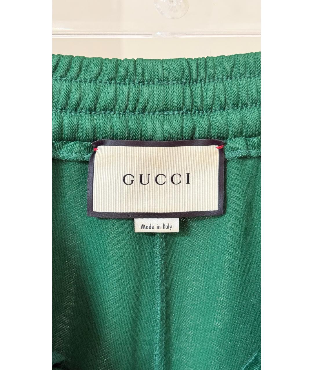 GUCCI Зеленые прямые брюки, фото 6