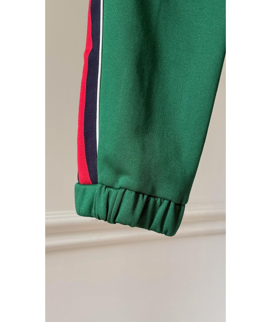 GUCCI Зеленые прямые брюки, фото 3