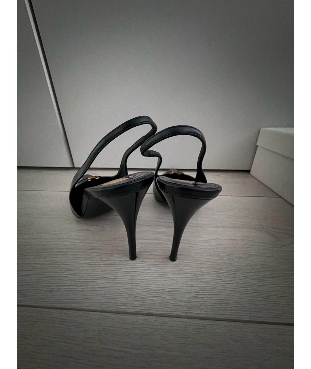SAINT LAURENT Черные кожаные туфли, фото 4