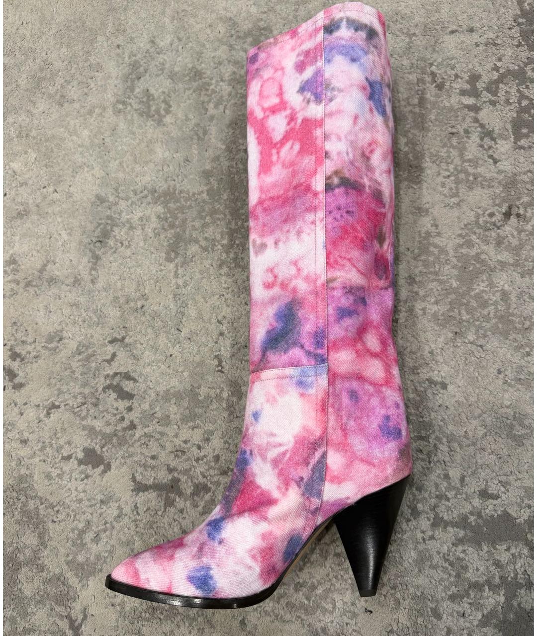 ISABEL MARANT Розовые кожаные сапоги, фото 3