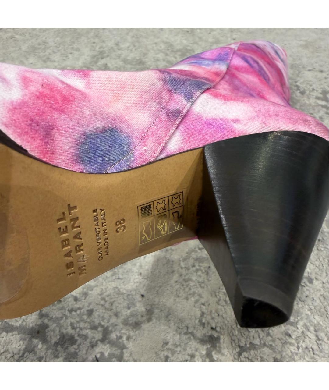 ISABEL MARANT Розовые кожаные сапоги, фото 2