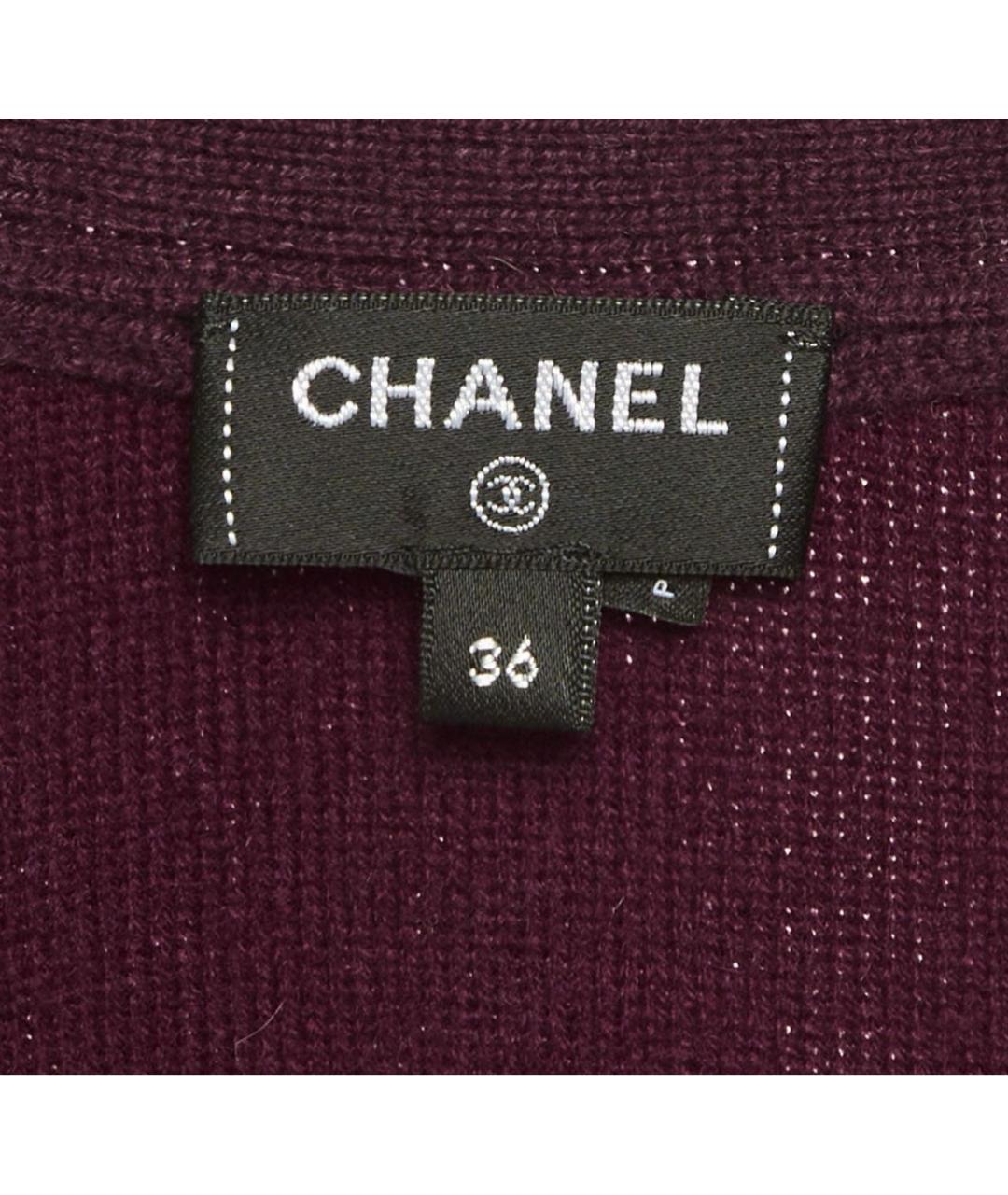 CHANEL Бордовый кашемировый кардиган, фото 3
