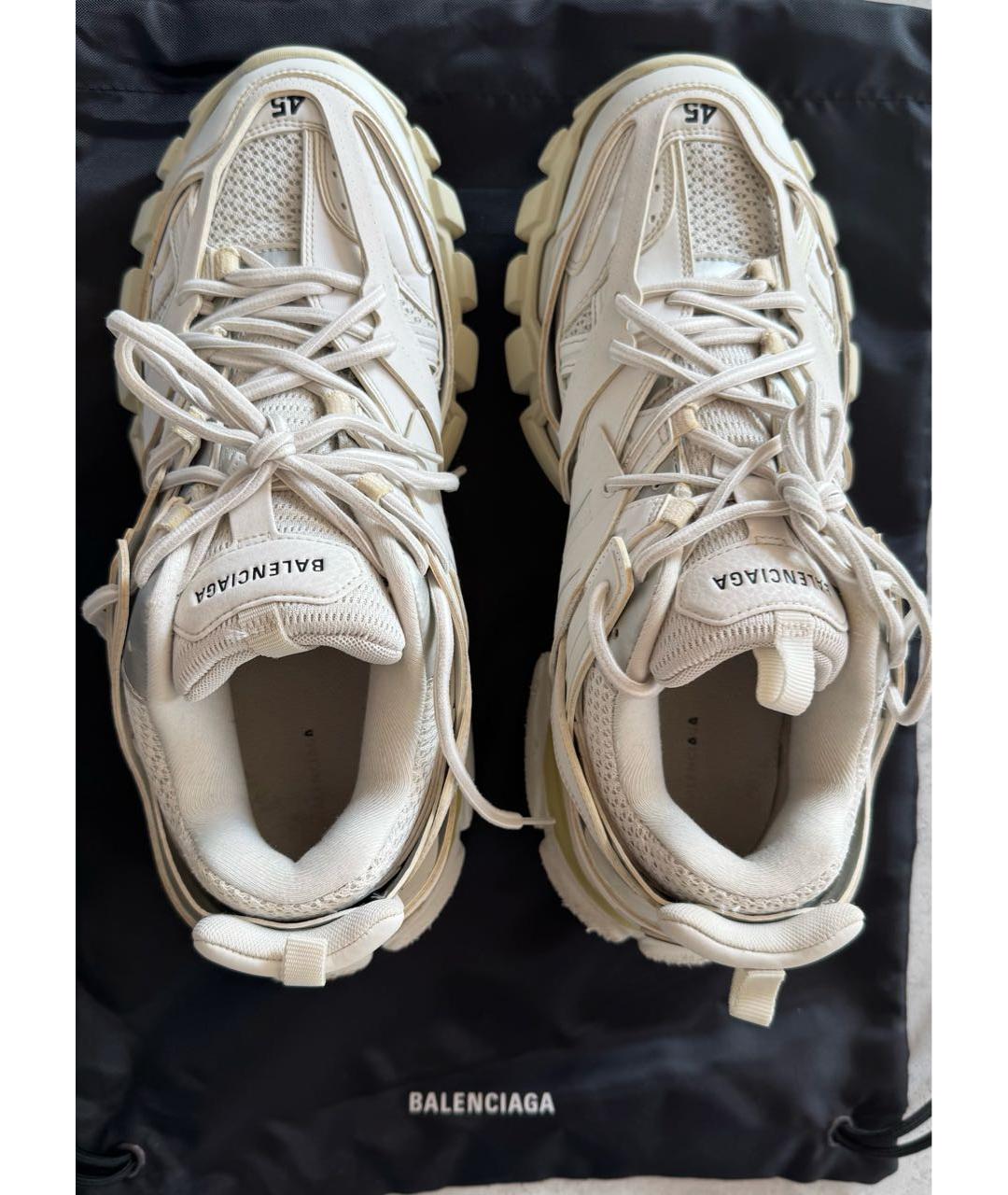 BALENCIAGA Белые текстильные высокие кроссовки / кеды, фото 2