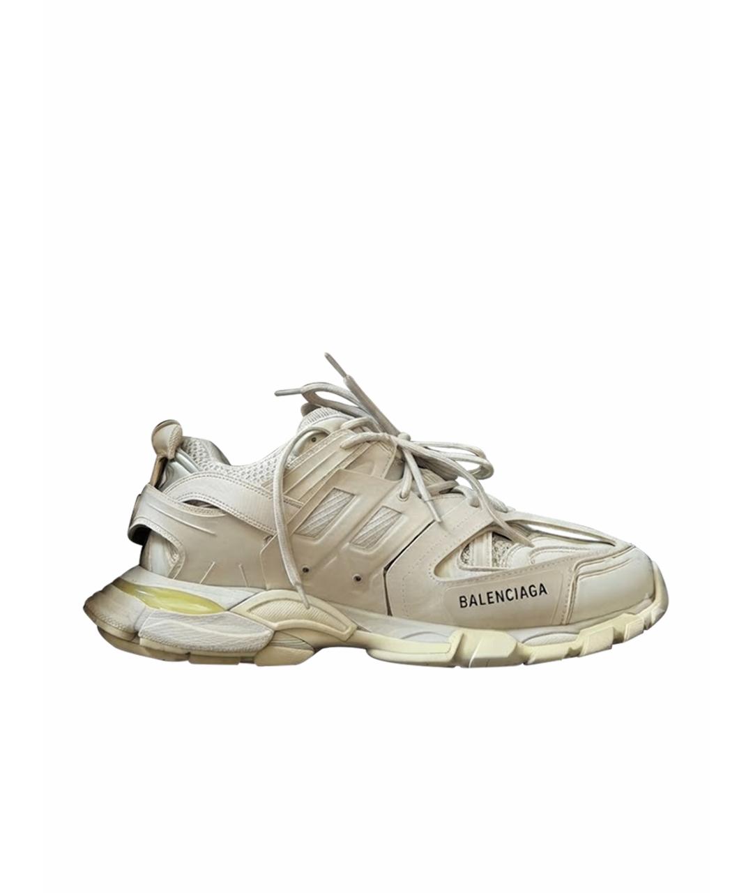 BALENCIAGA Белые текстильные высокие кроссовки / кеды, фото 1