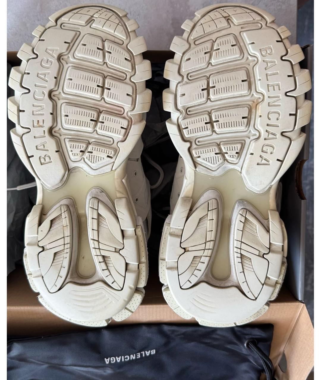 BALENCIAGA Белые текстильные высокие кроссовки / кеды, фото 5
