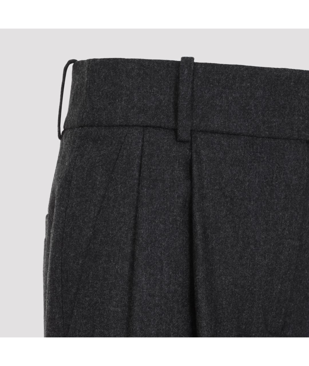 GIORGIO ARMANI Мульти шерстяные прямые брюки, фото 4