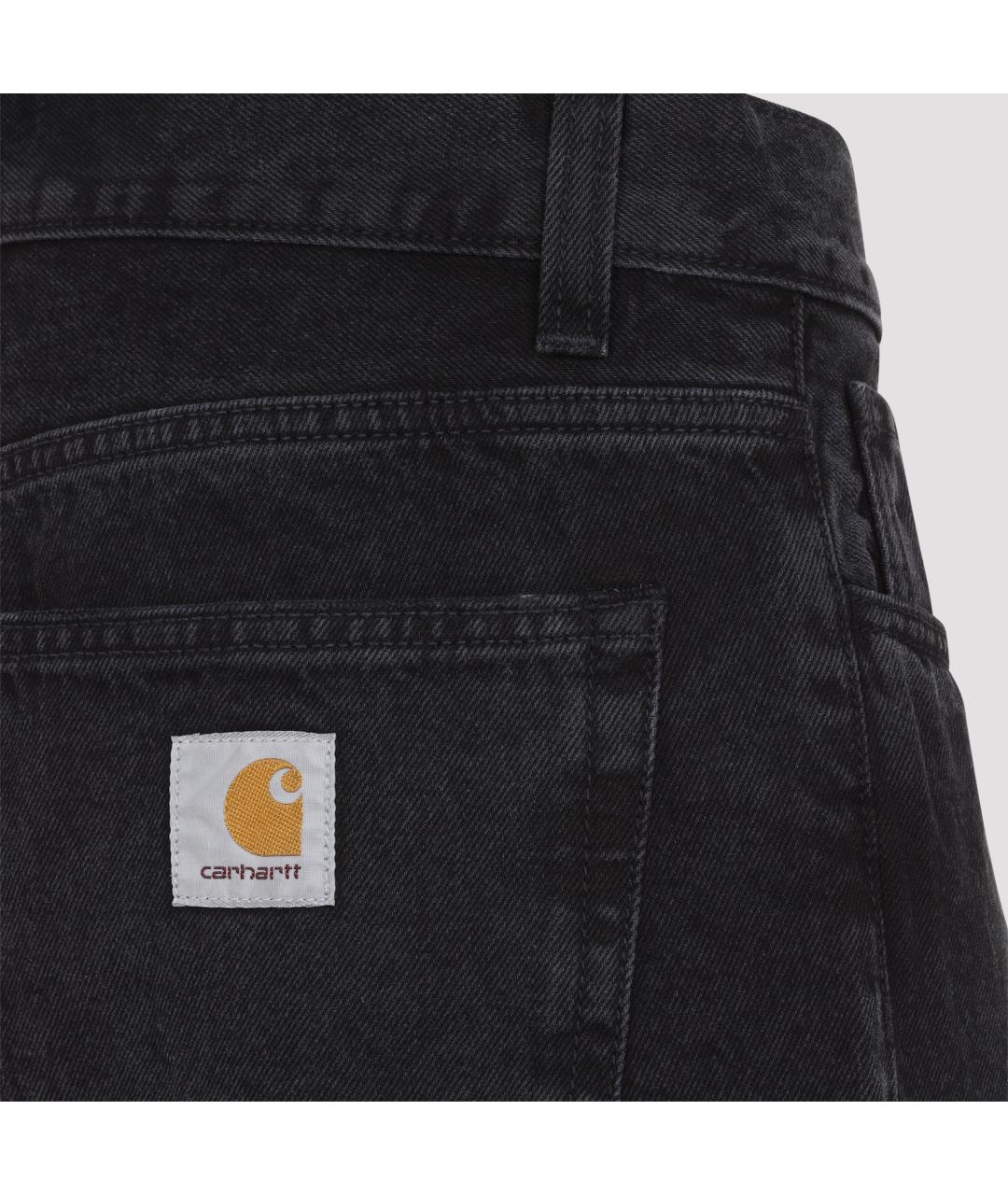 CARHARTT WIP Черные хлопковые прямые джинсы, фото 4