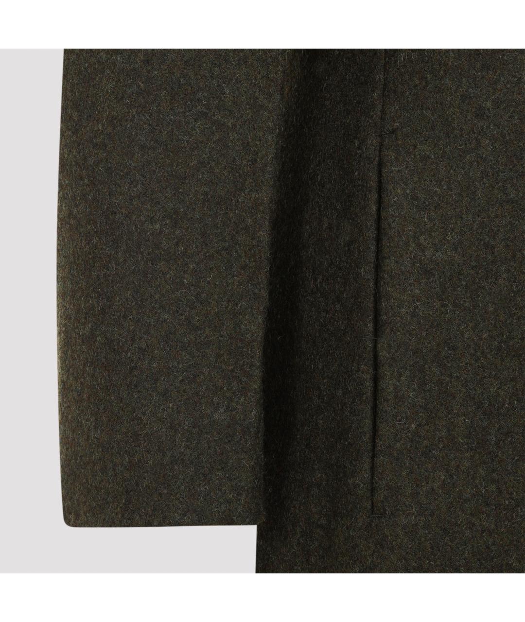 JIL SANDER Зеленое шерстяное пальто, фото 4