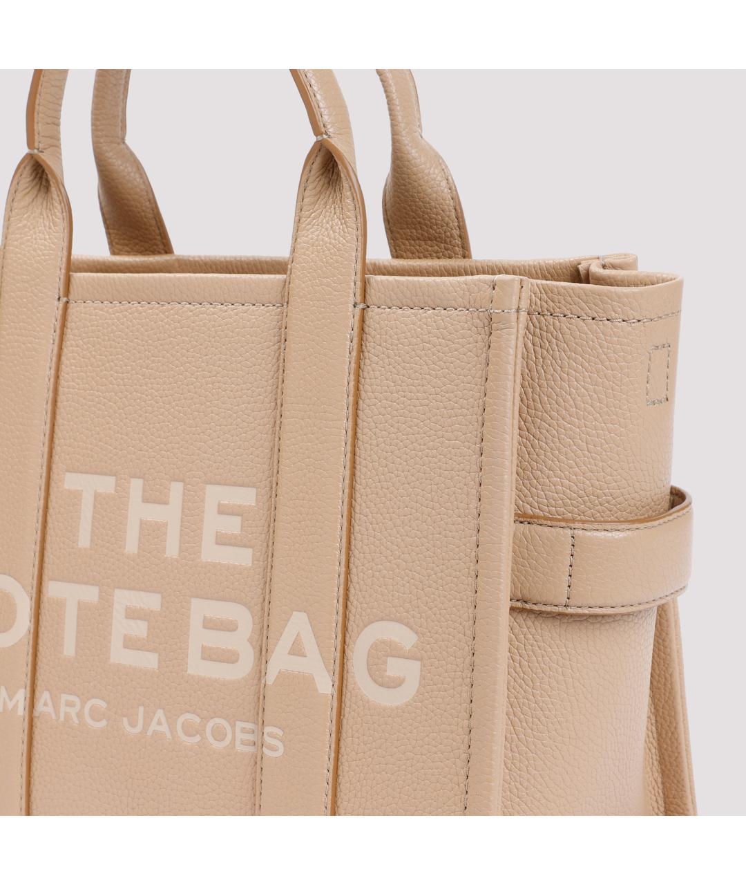 MARC JACOBS Бежевая кожаная сумка тоут, фото 5