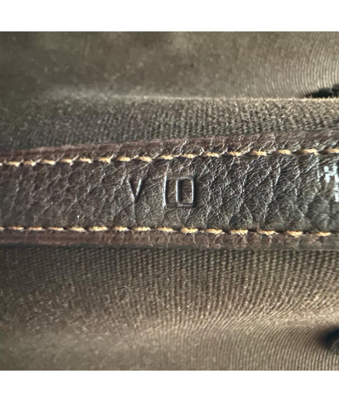 HERMES Коричневая тканевая сумка тоут, фото 9