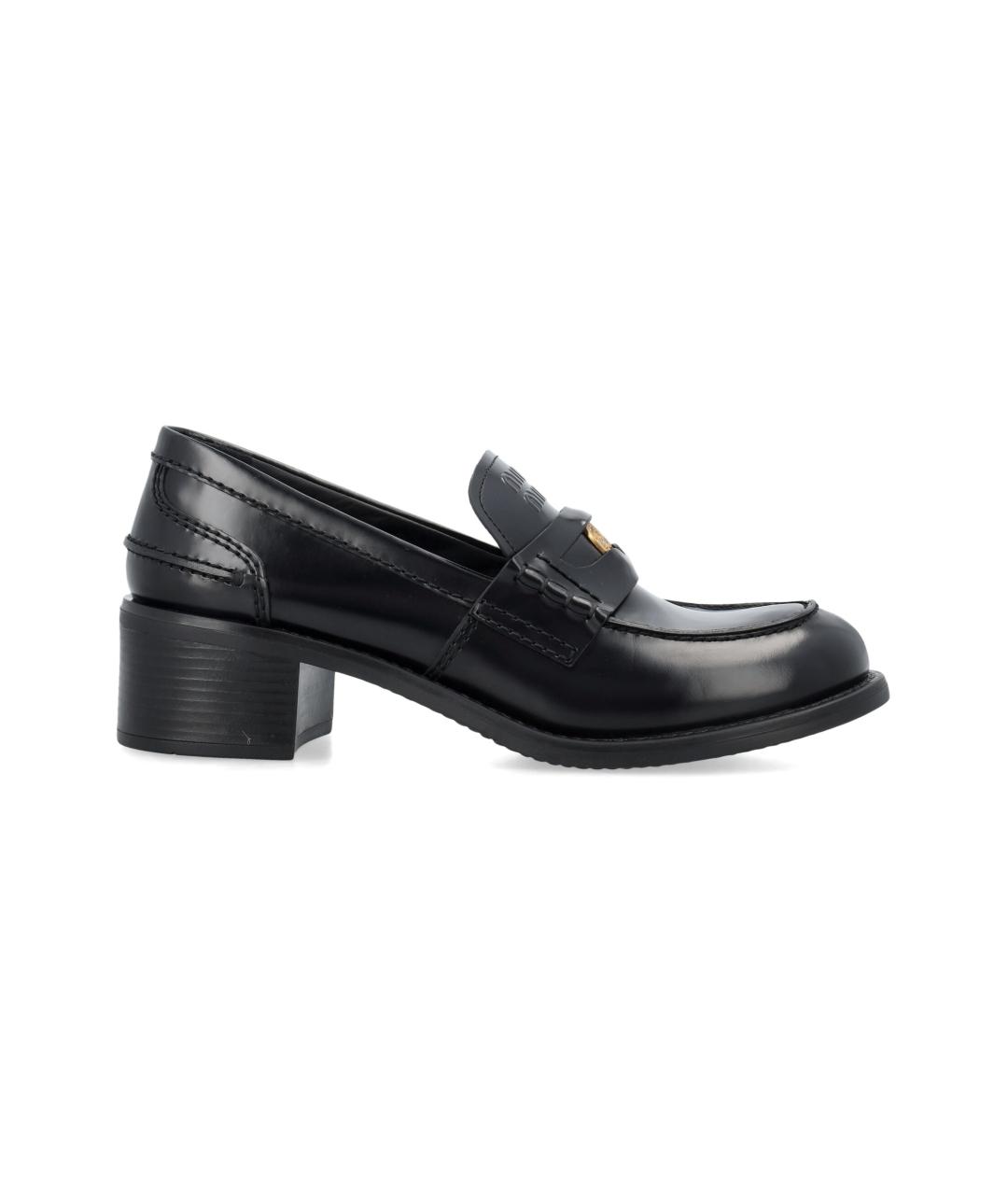 MIU MIU Черные кожаные лоферы, фото 5