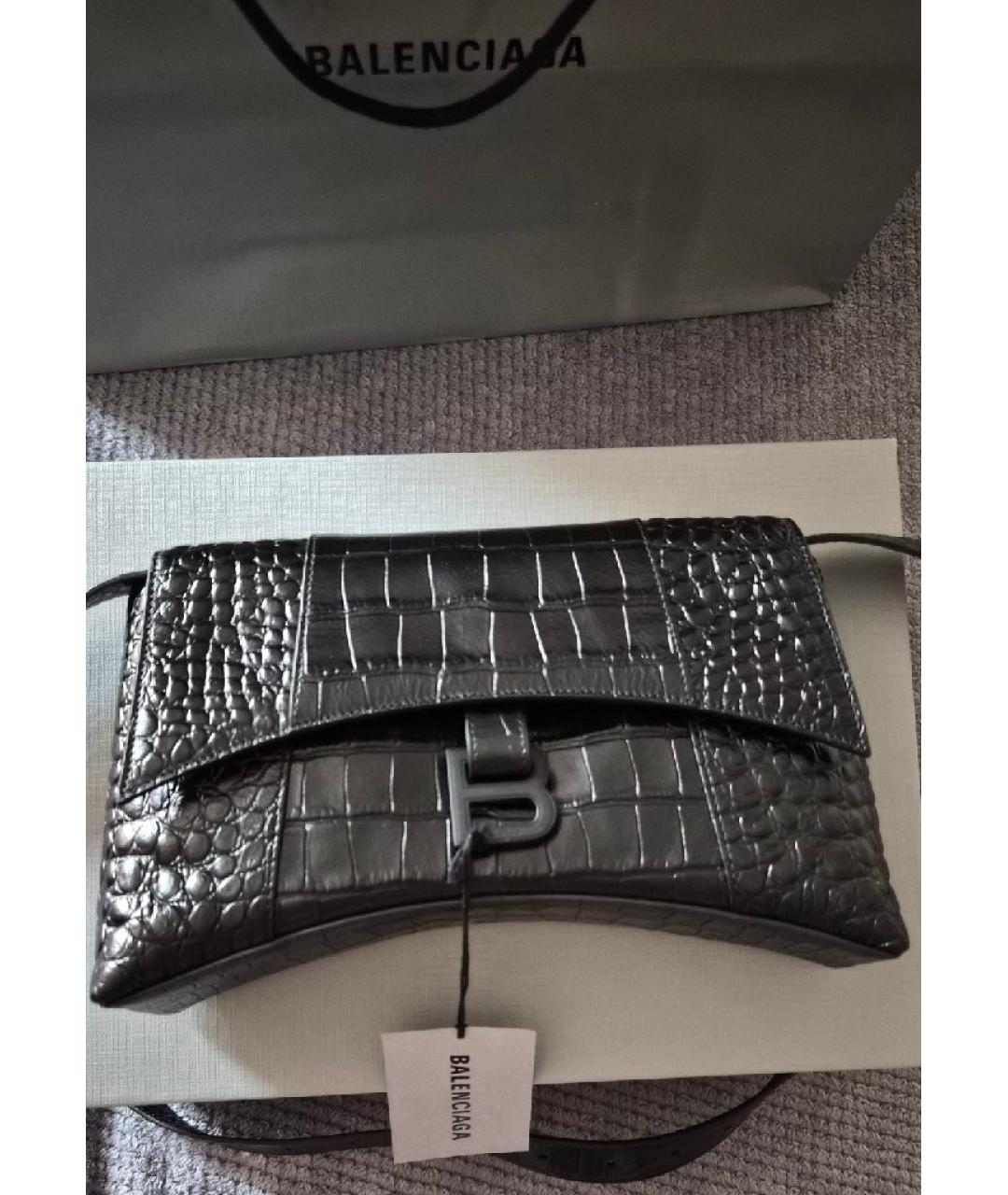 BALENCIAGA Черная кожаная сумка через плечо, фото 2