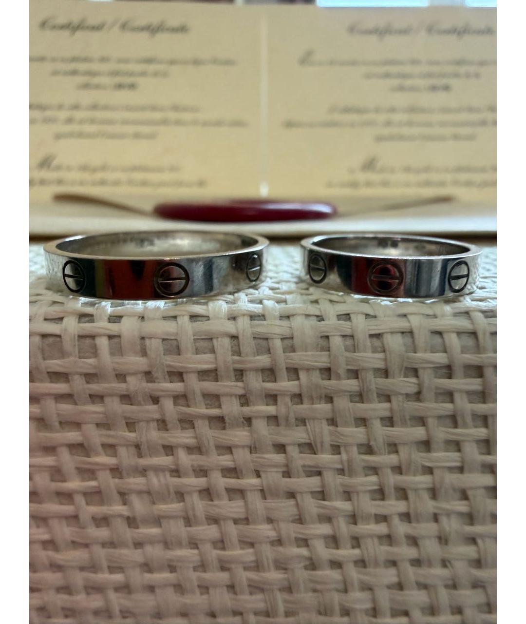 CARTIER Серебряное платиновое кольцо, фото 4