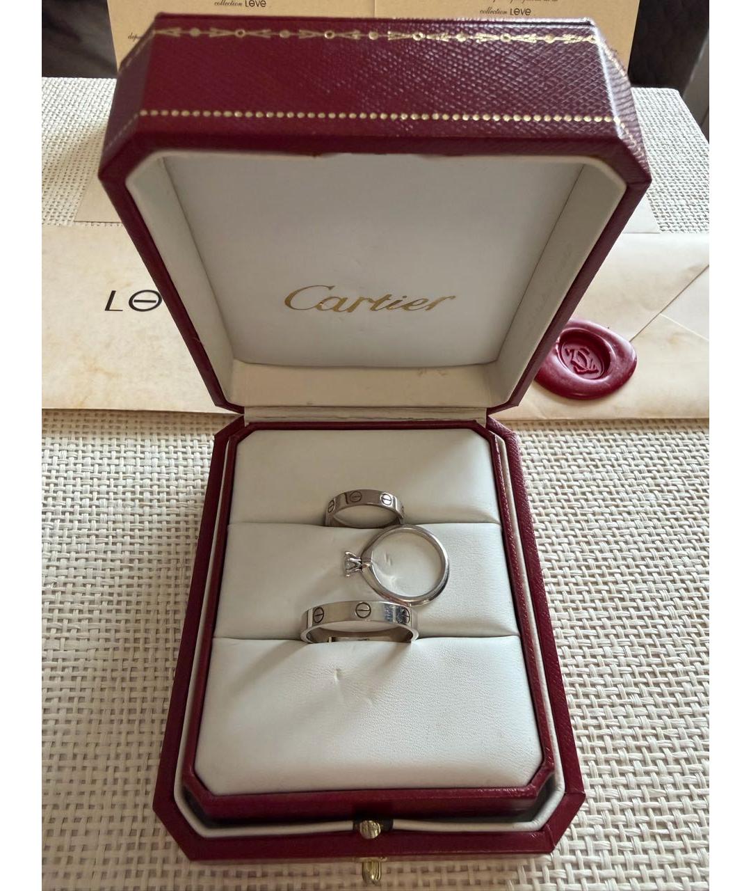 CARTIER Серебряное платиновое кольцо, фото 5
