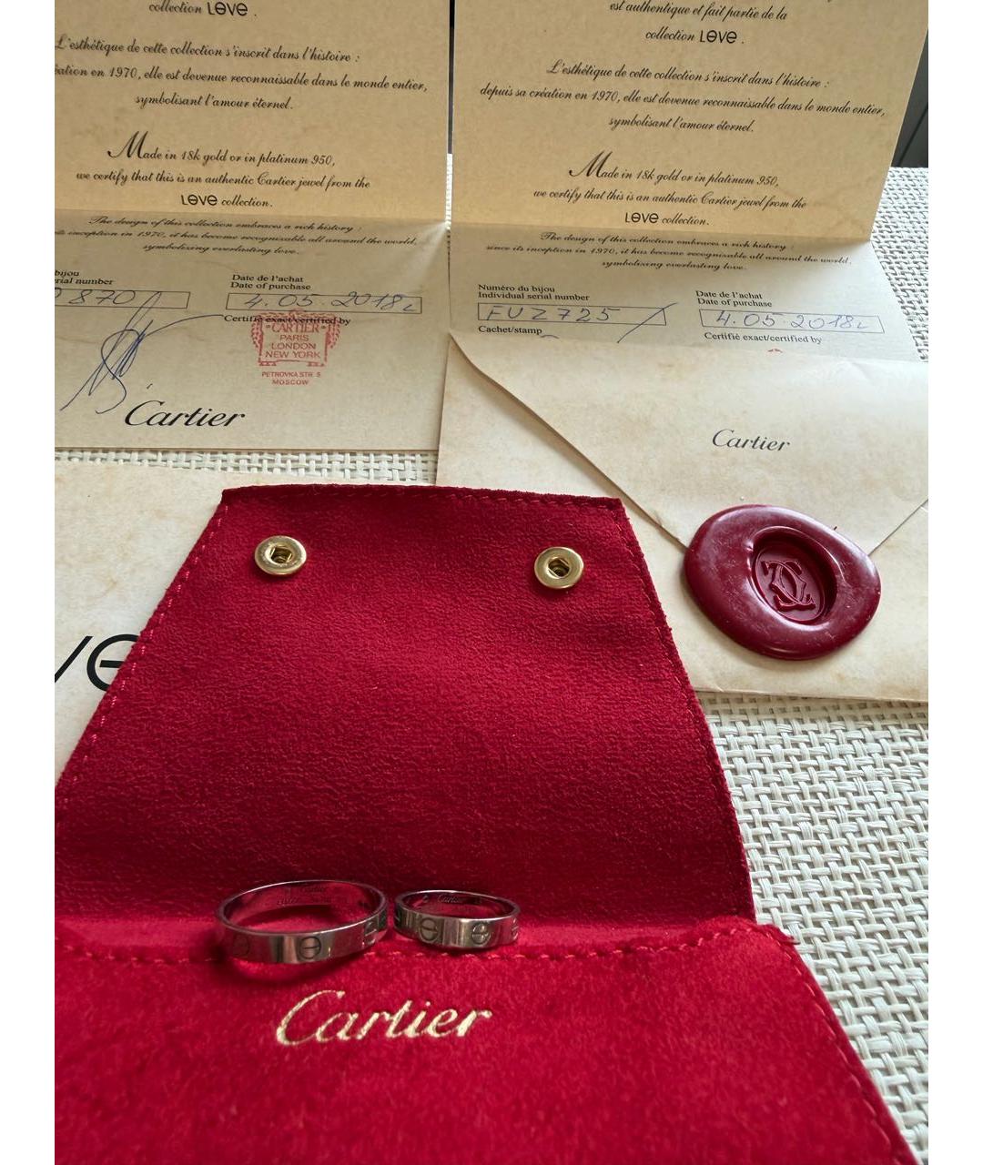 CARTIER Серебряное платиновое кольцо, фото 2