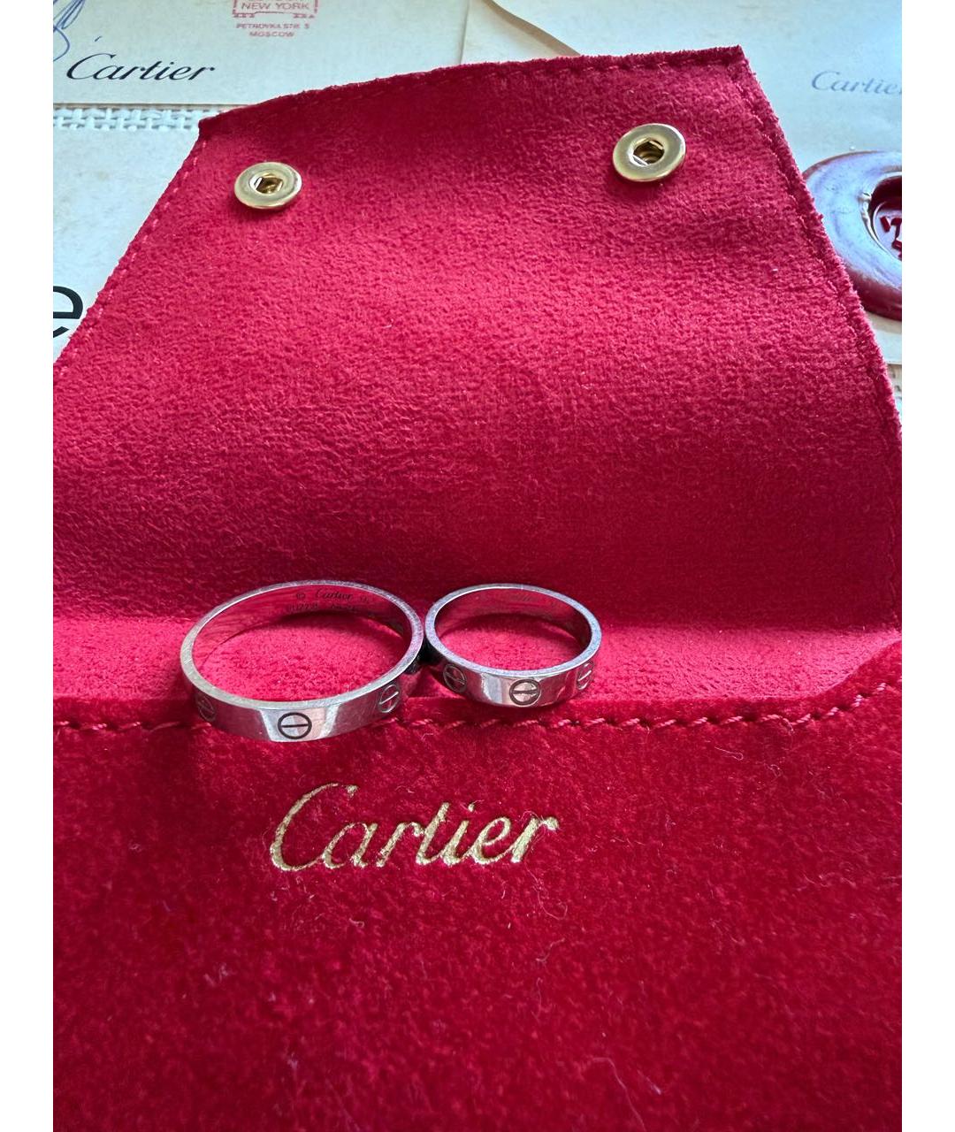 CARTIER Серебряное платиновое кольцо, фото 6