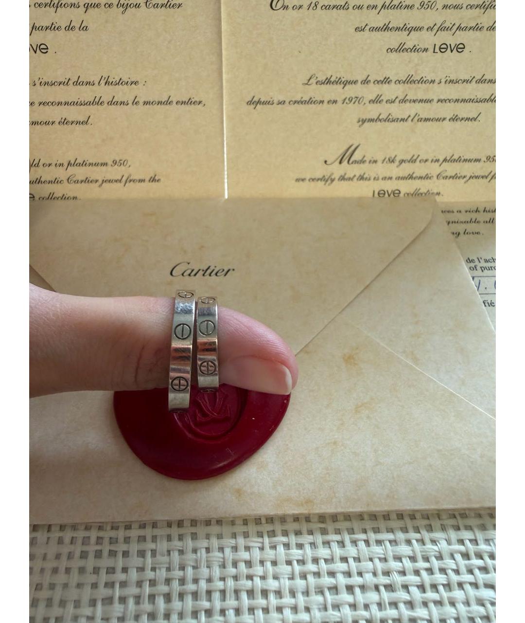 CARTIER Серебряное платиновое кольцо, фото 3