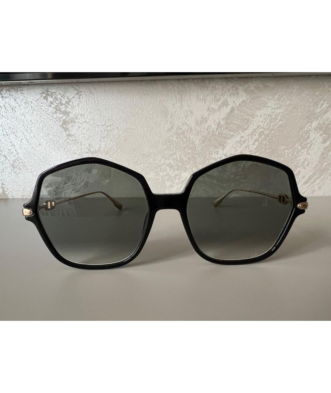 CHRISTIAN DIOR Черные пластиковые солнцезащитные очки, фото 8