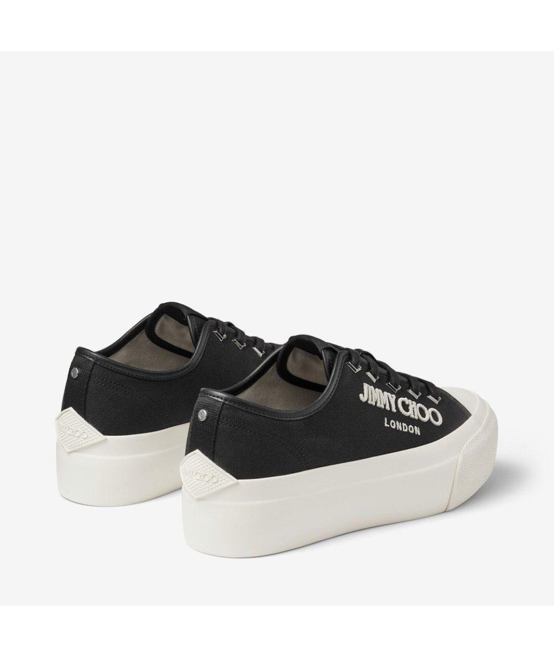 JIMMY CHOO Черные текстильные кеды, фото 2