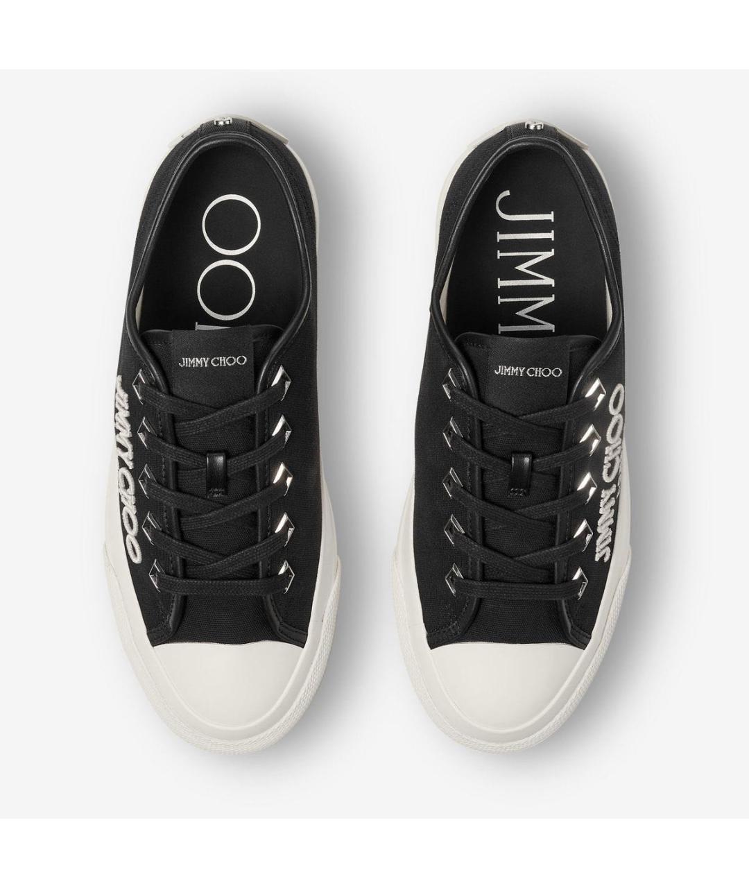 JIMMY CHOO Черные текстильные кеды, фото 3