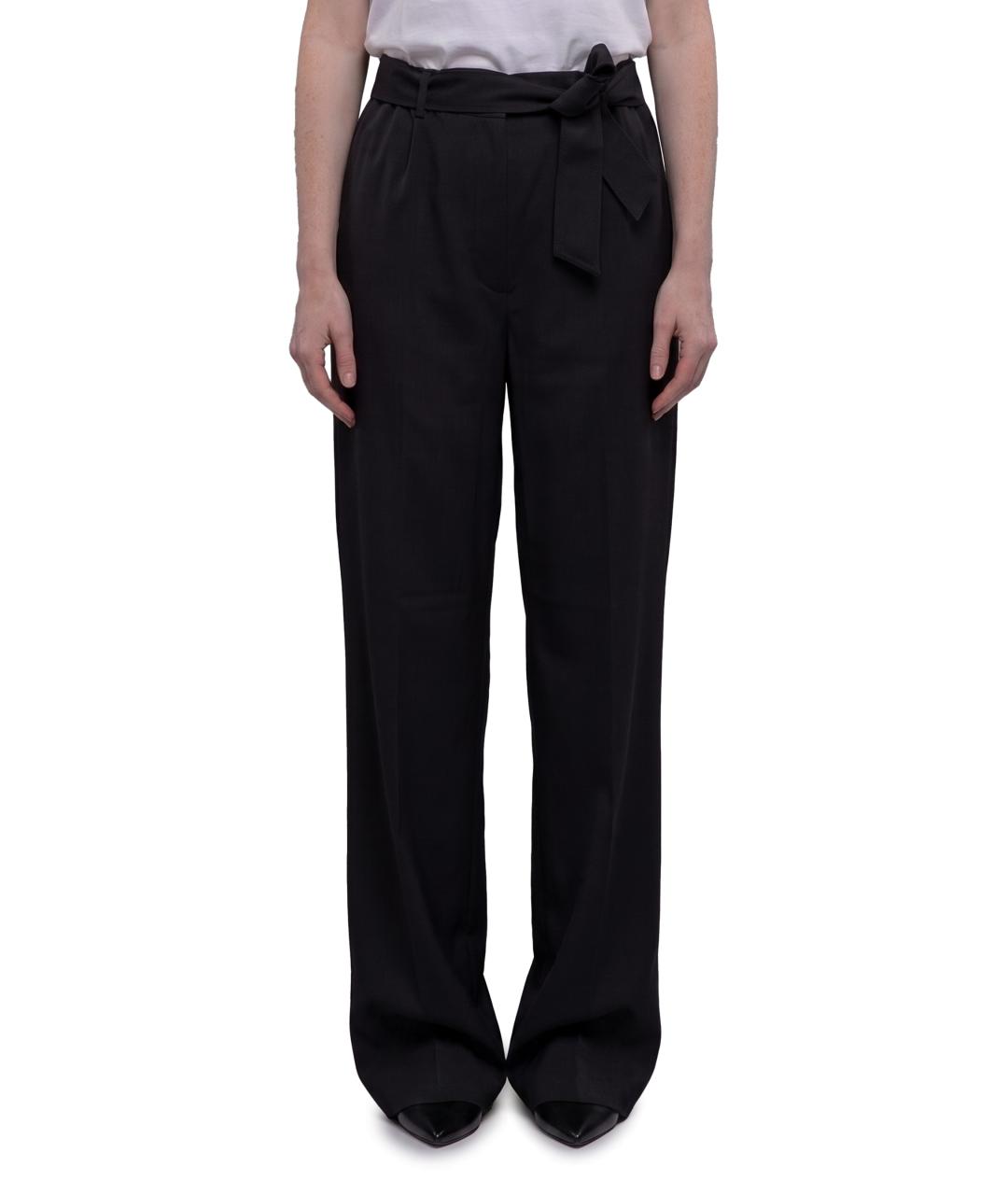 MAX MARA Черные шерстяные прямые брюки, фото 1