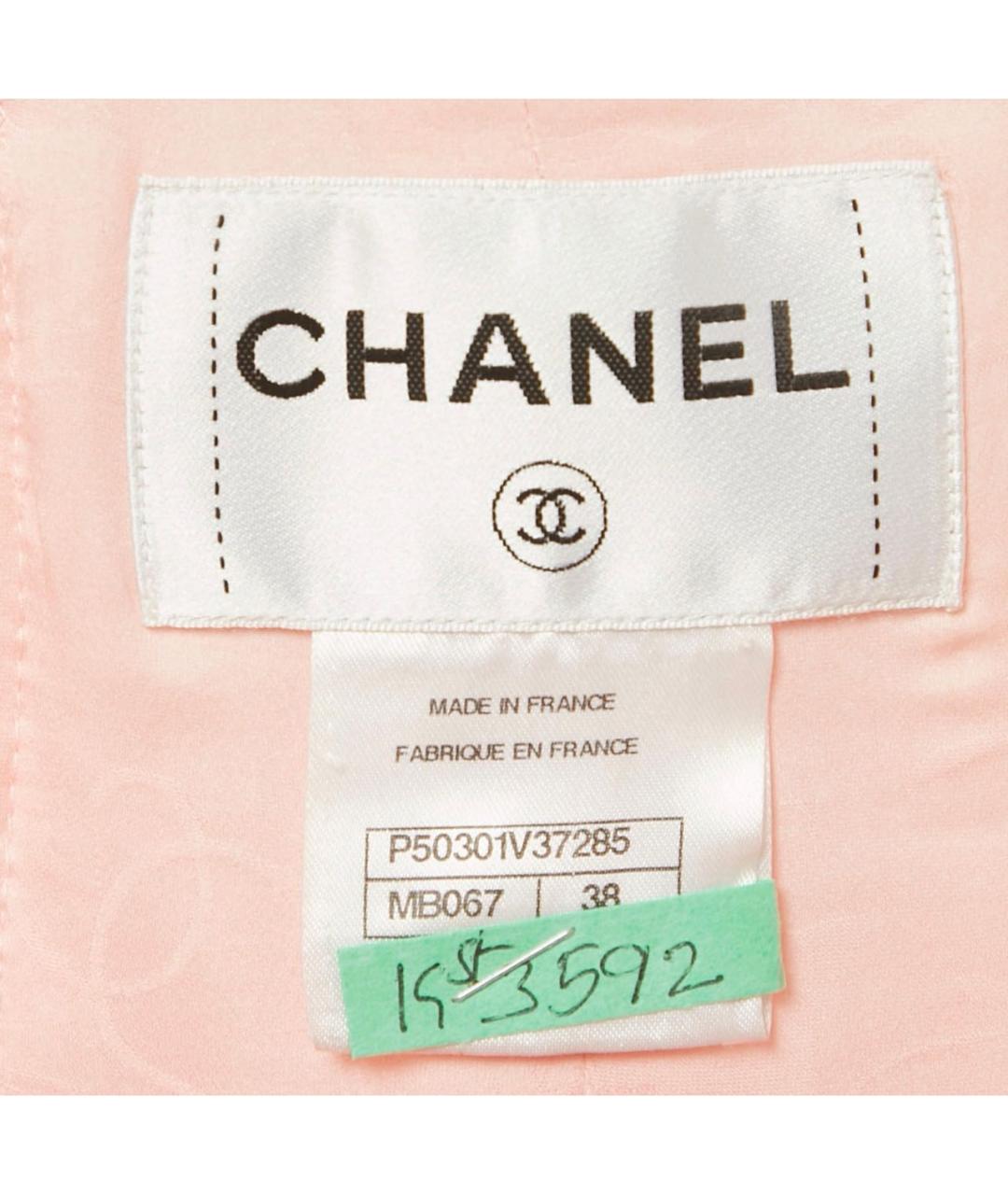CHANEL Розовый шерстяной жакет/пиджак, фото 3