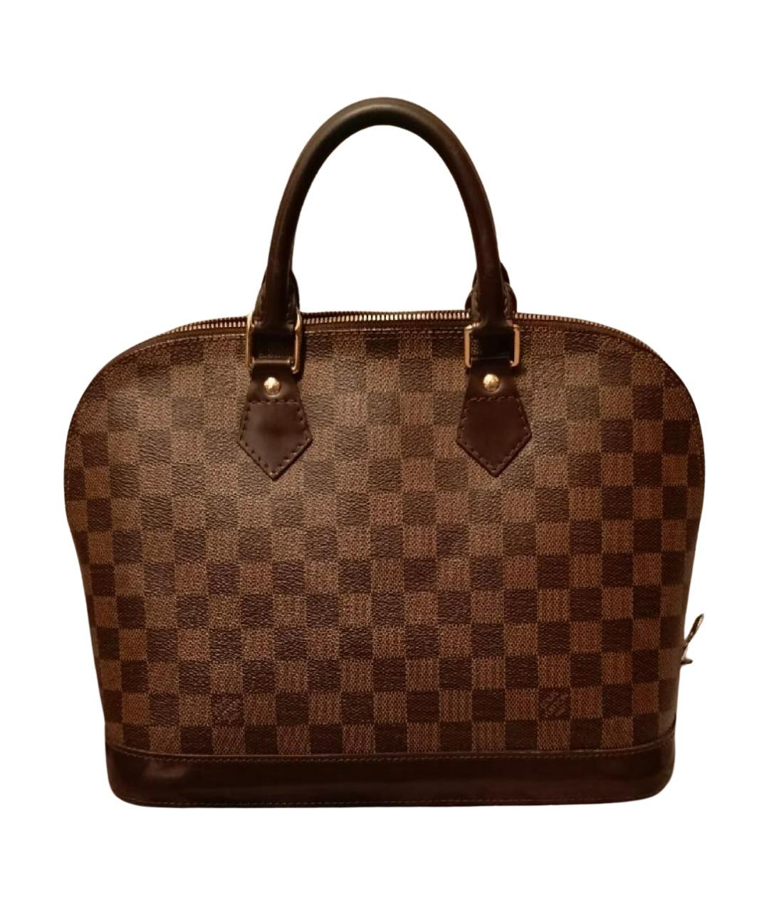 LOUIS VUITTON Коричневая сумка с короткими ручками из канвы, фото 1