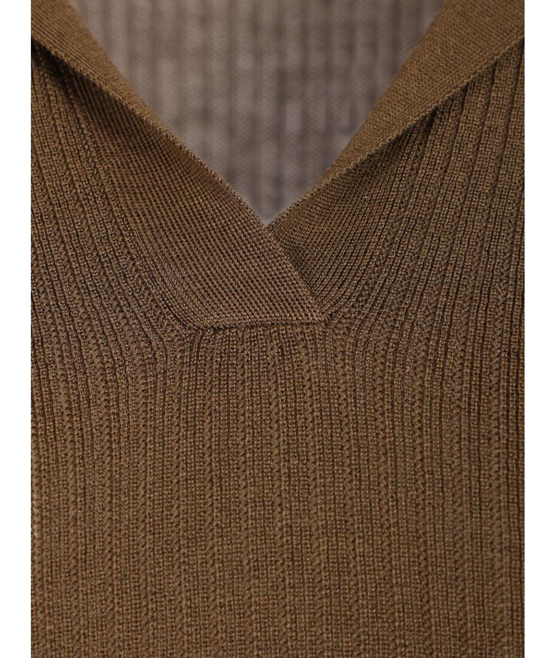 MAX MARA Зеленый шелковый джемпер / свитер, фото 3