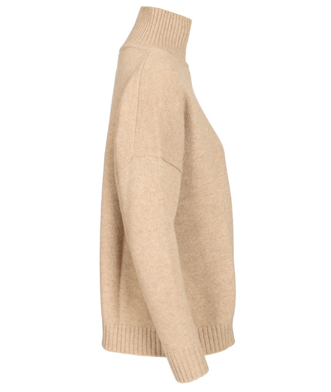 WEEKEND MAX MARA Бежевый шерстяной джемпер / свитер, фото 3
