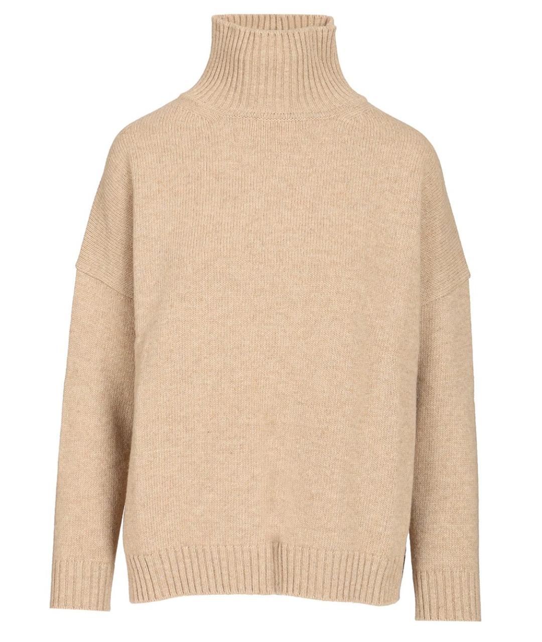 WEEKEND MAX MARA Бежевый шерстяной джемпер / свитер, фото 1