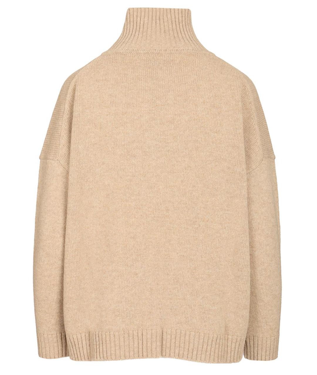 WEEKEND MAX MARA Бежевый шерстяной джемпер / свитер, фото 2