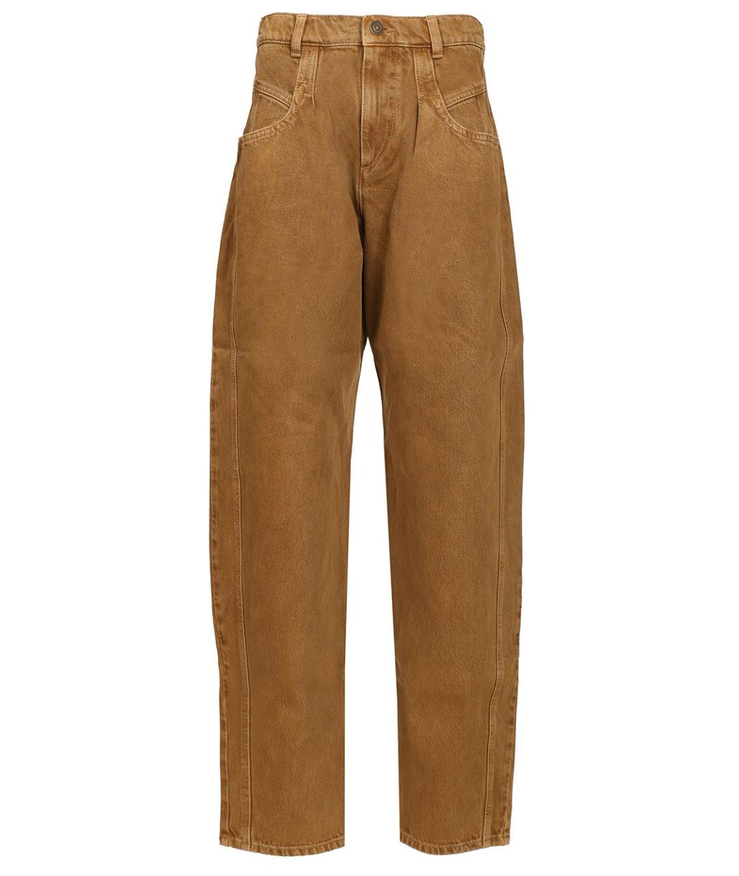 ISABEL MARANT Зеленые хлопковые прямые джинсы, фото 1
