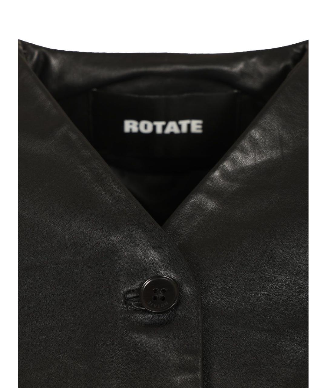 ROTATE Черная кожаная куртка, фото 4