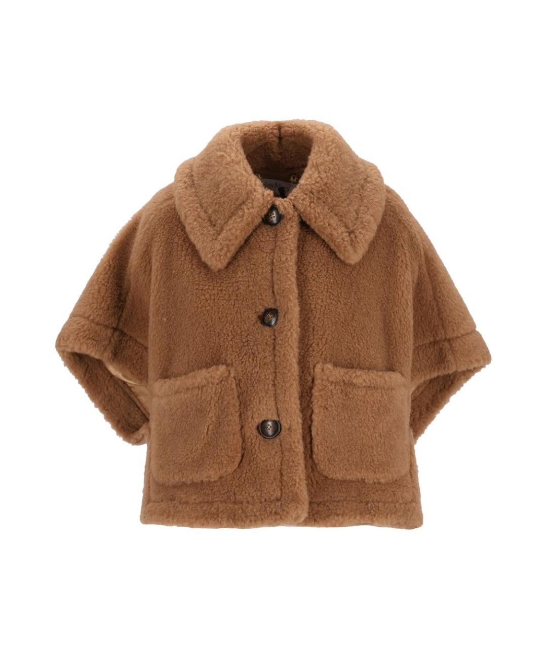 MAX MARA Коричневое шерстяное пальто, фото 1