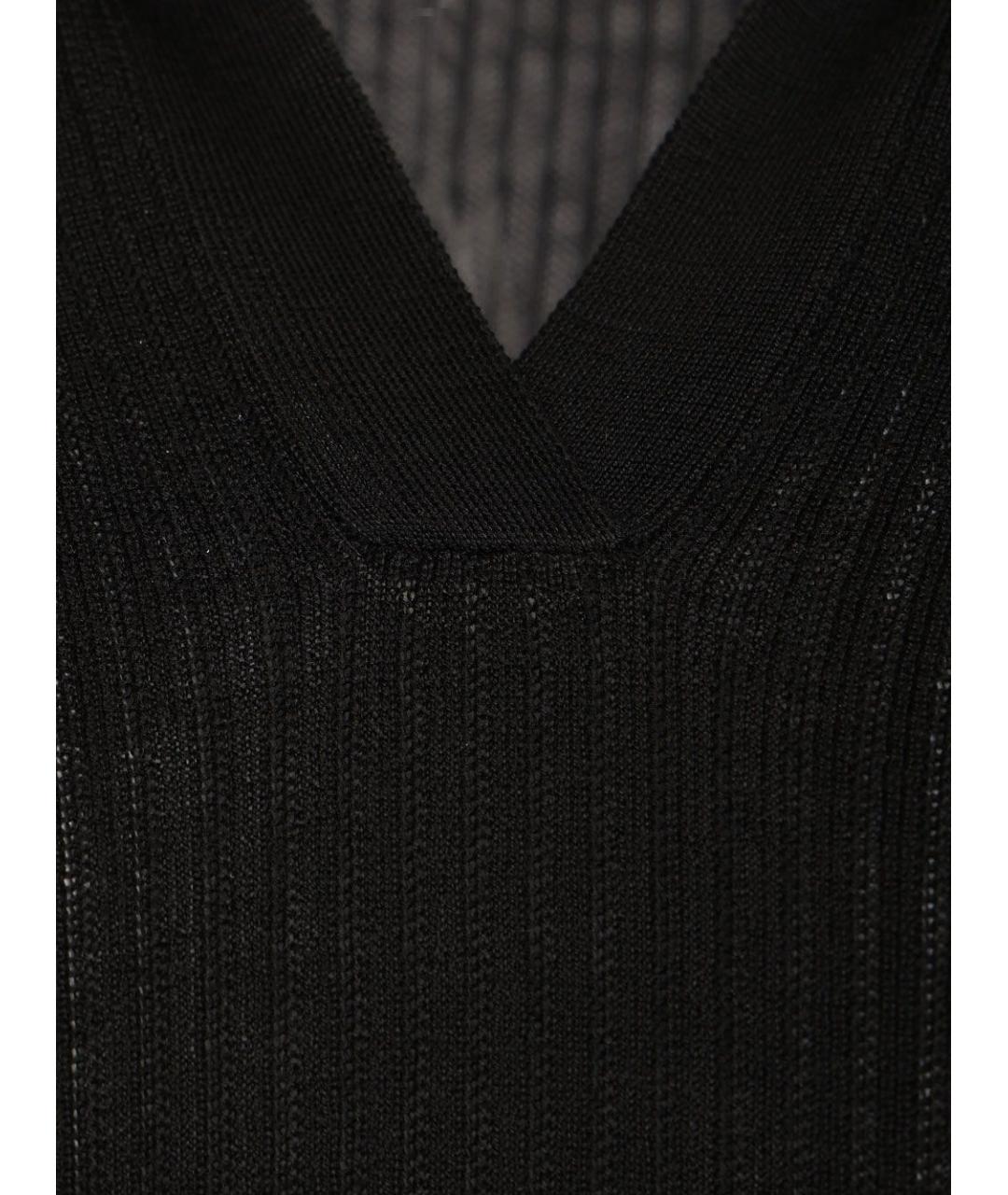 MAX MARA Черный шелковый джемпер / свитер, фото 3