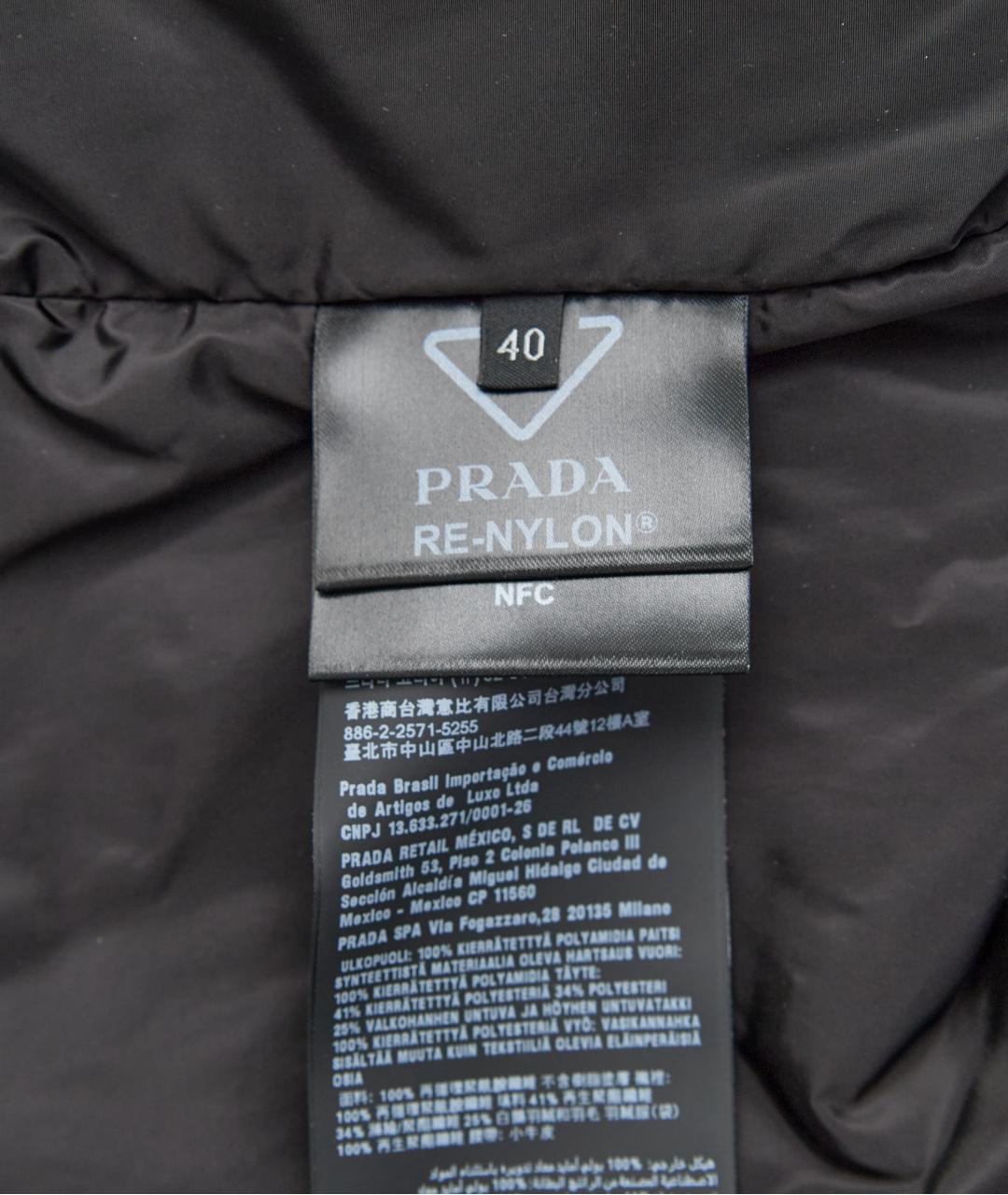 PRADA Черная полиамидовая куртка, фото 6