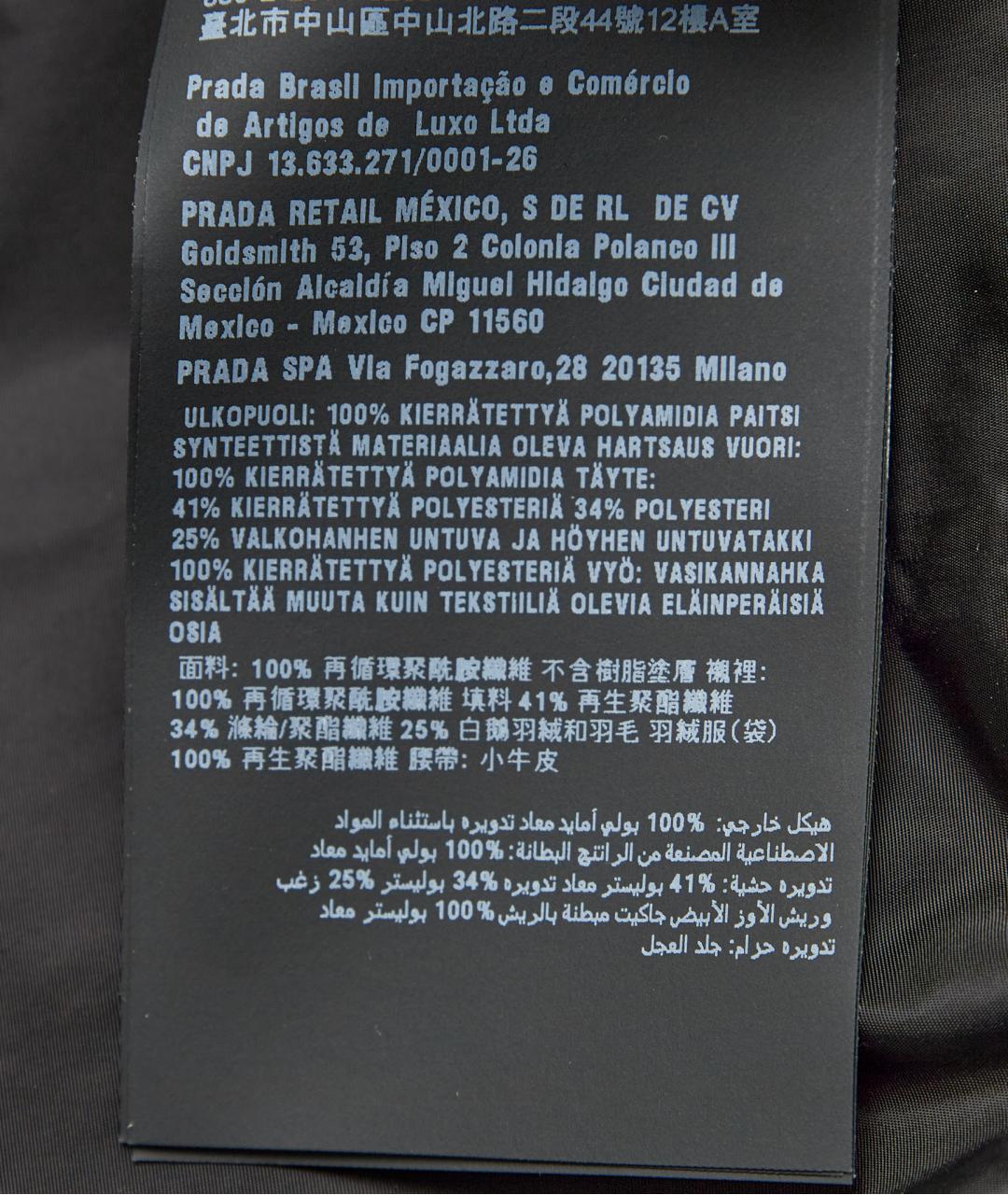 PRADA Черная полиамидовая куртка, фото 7