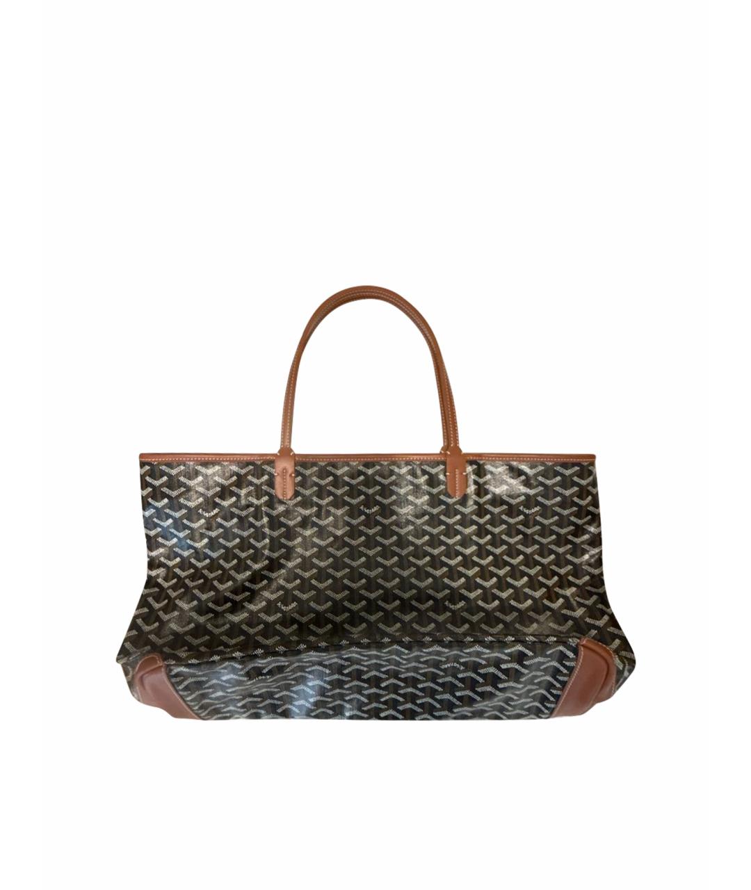 GOYARD Коричневая кожаная сумка тоут, фото 1