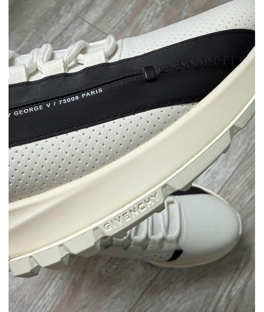 GIVENCHY Белые кожаные низкие кроссовки / кеды, фото 6