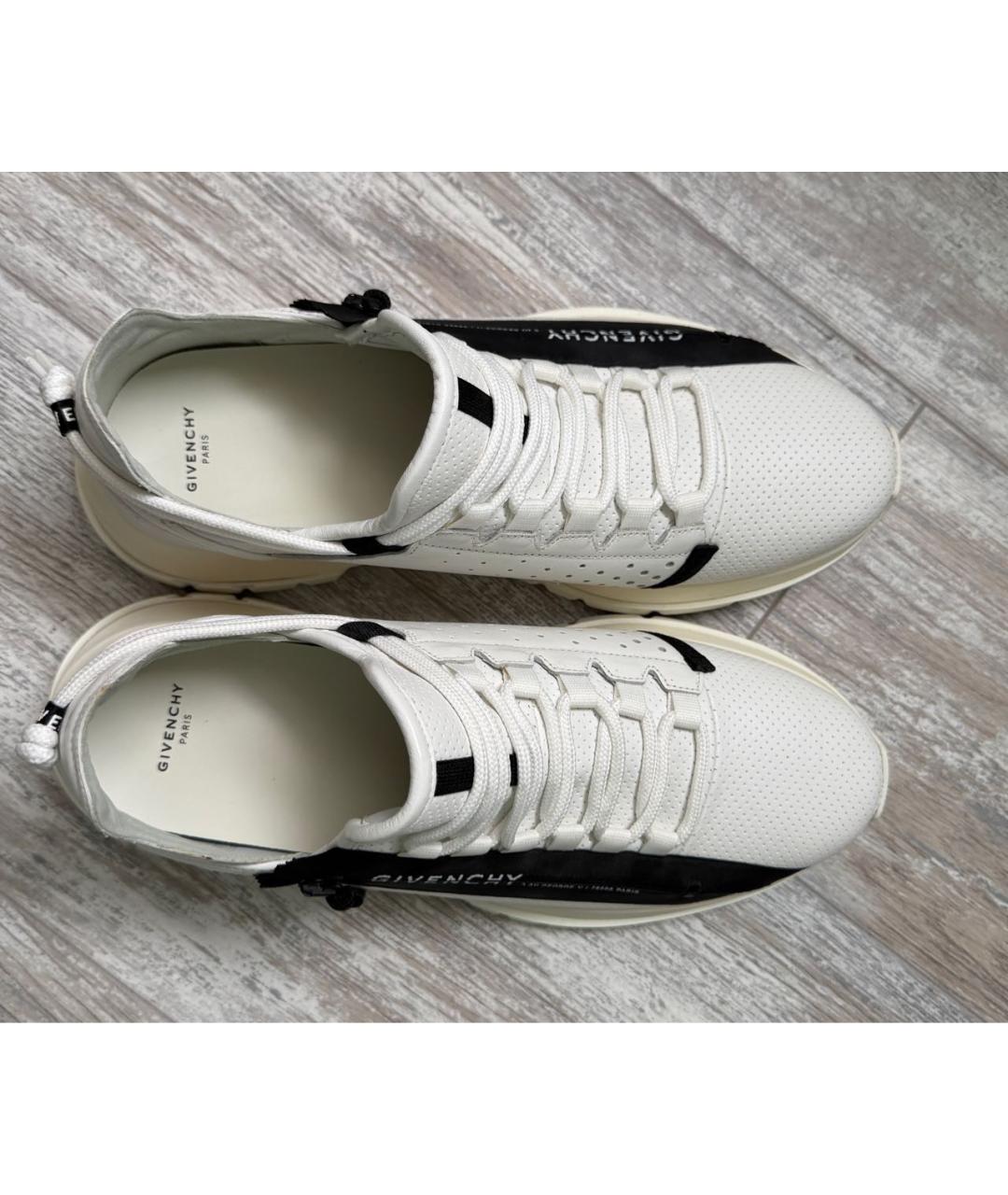 GIVENCHY Белые кожаные низкие кроссовки / кеды, фото 3