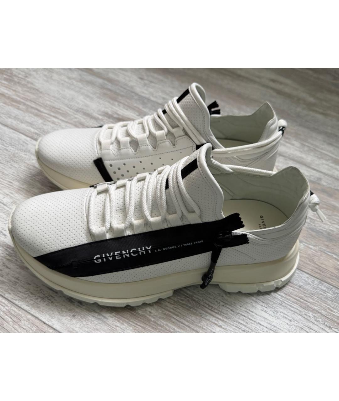 GIVENCHY Белые кожаные низкие кроссовки / кеды, фото 5