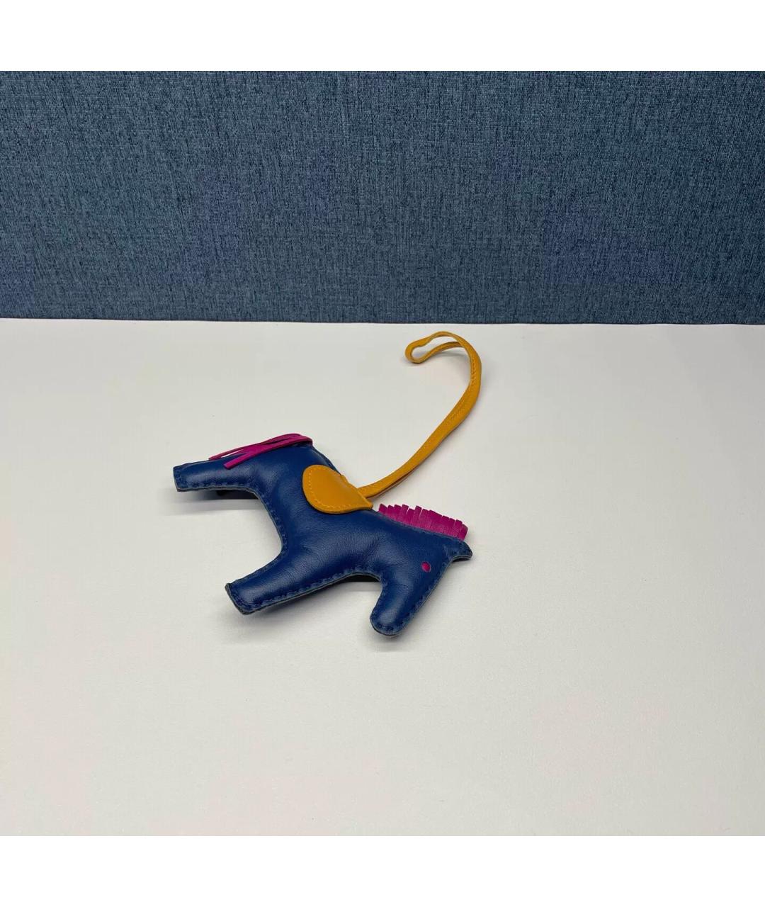 HERMES Синяя кожаная подвеска, фото 4