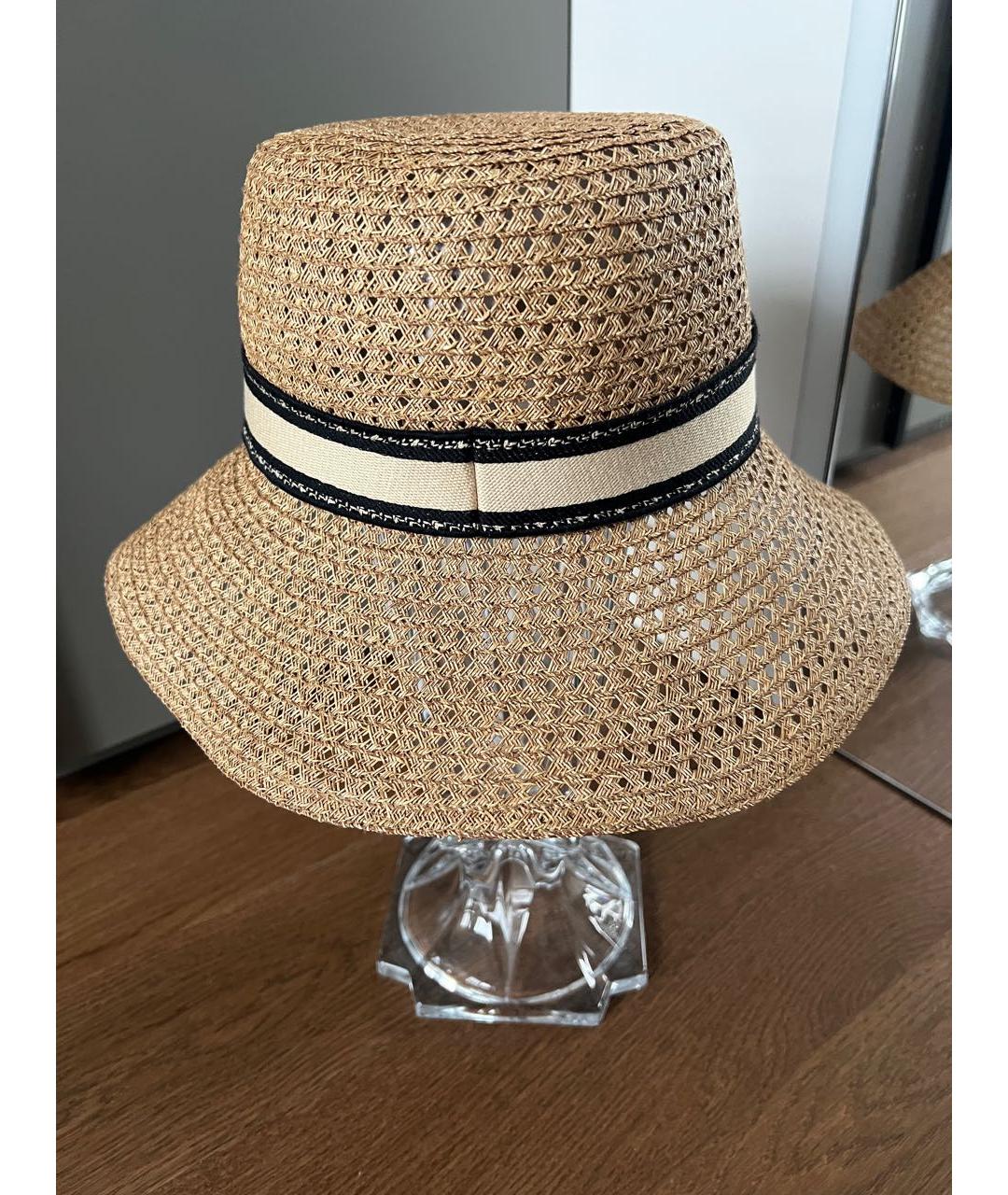 CHRISTIAN DIOR Бежевая соломенная шляпа, фото 2