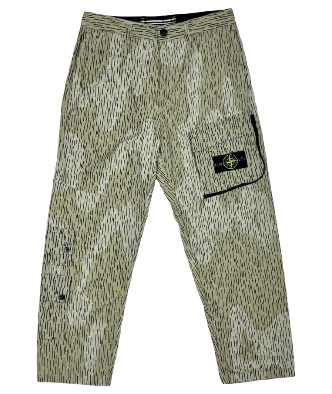 STONE ISLAND Горчичные повседневные брюки, фото 1