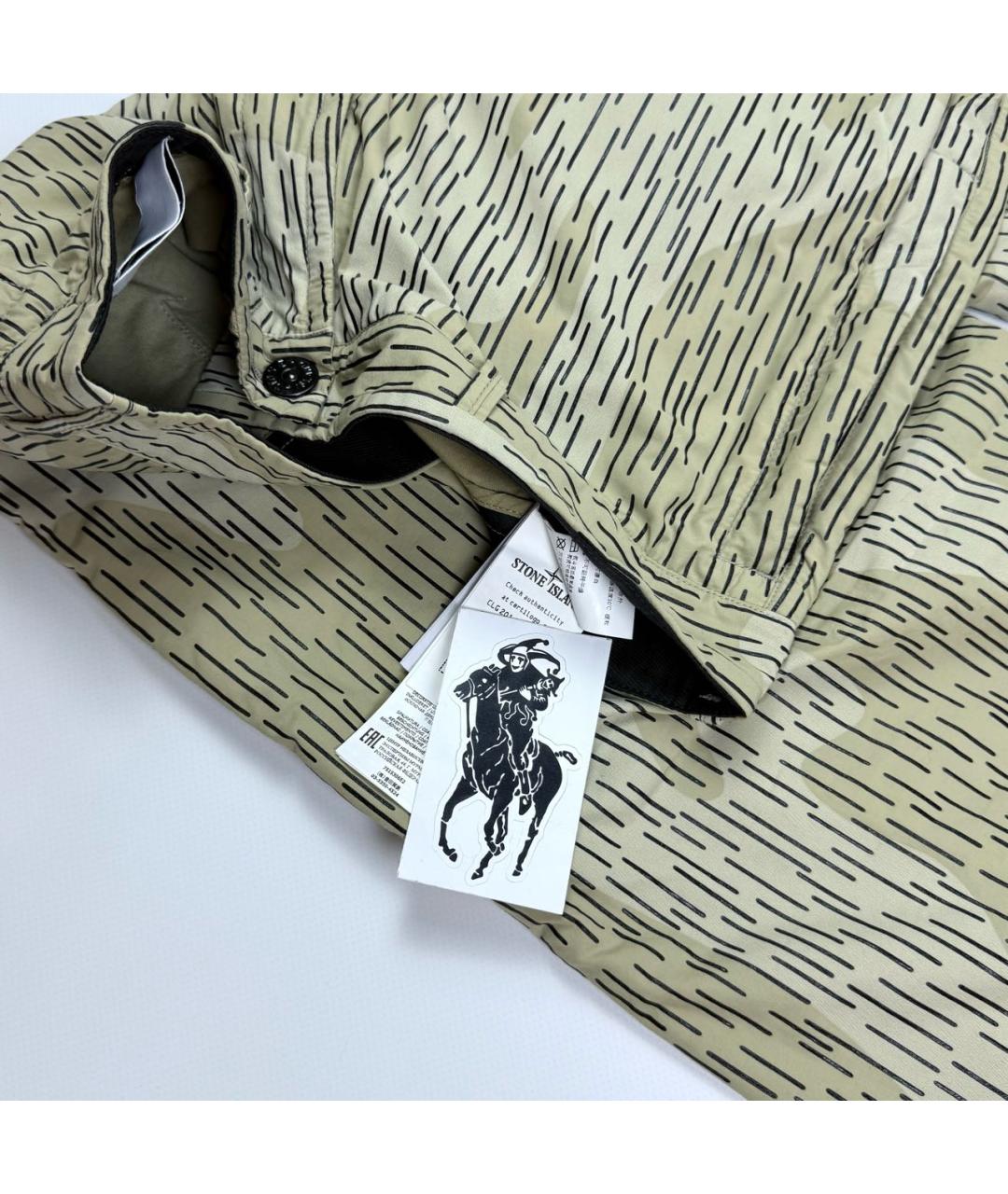 STONE ISLAND Горчичные повседневные брюки, фото 5