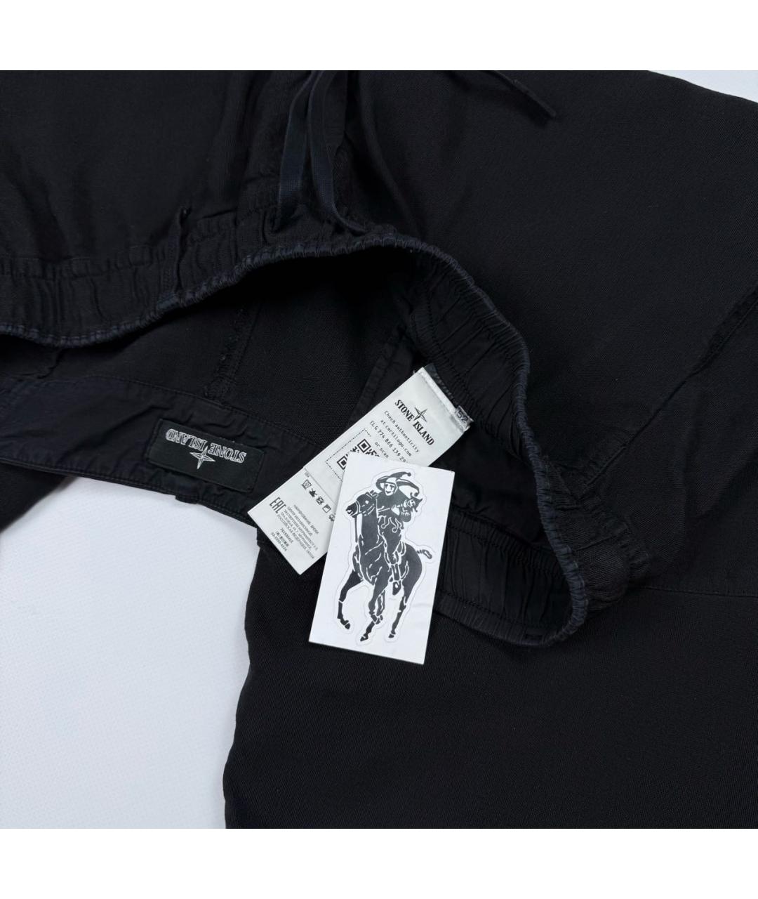 STONE ISLAND SHADOW PROJECT Черные льняные повседневные брюки, фото 5