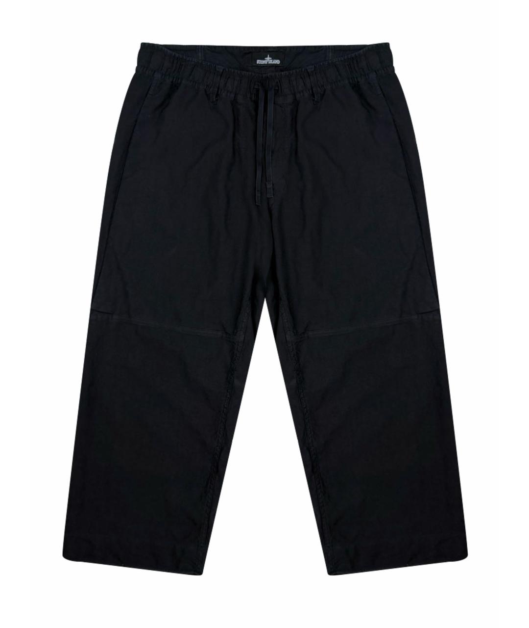 STONE ISLAND SHADOW PROJECT Черные льняные повседневные брюки, фото 1