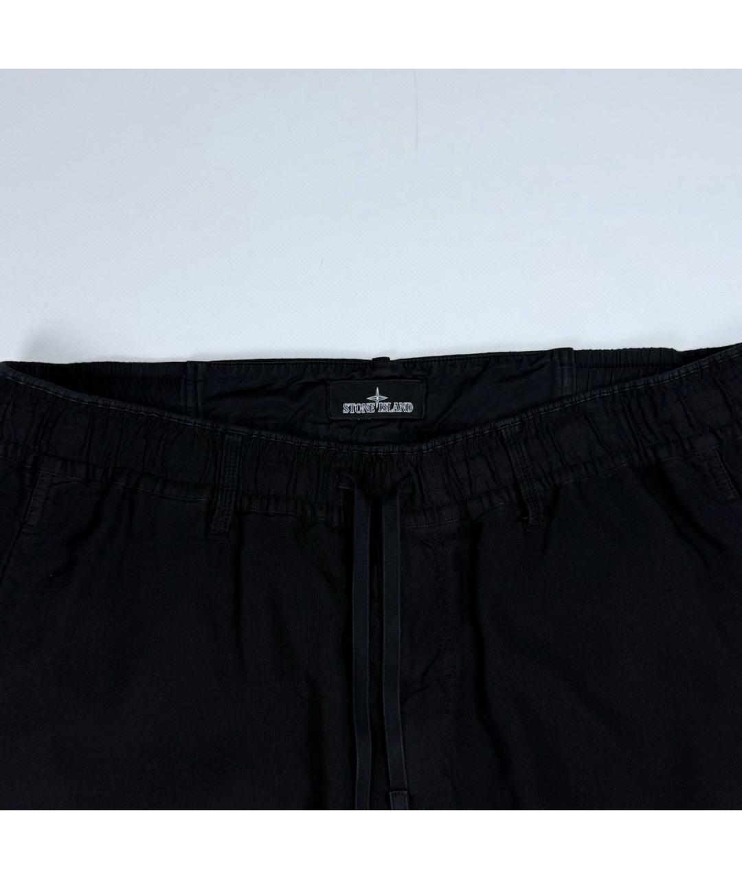 STONE ISLAND SHADOW PROJECT Черные льняные повседневные брюки, фото 3